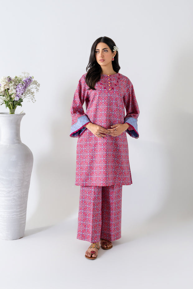 2 Piece - Printed Lawn Suit - Naayaab