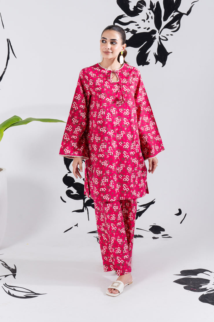 2 Piece - Printed Lawn Suit - GLV2-01