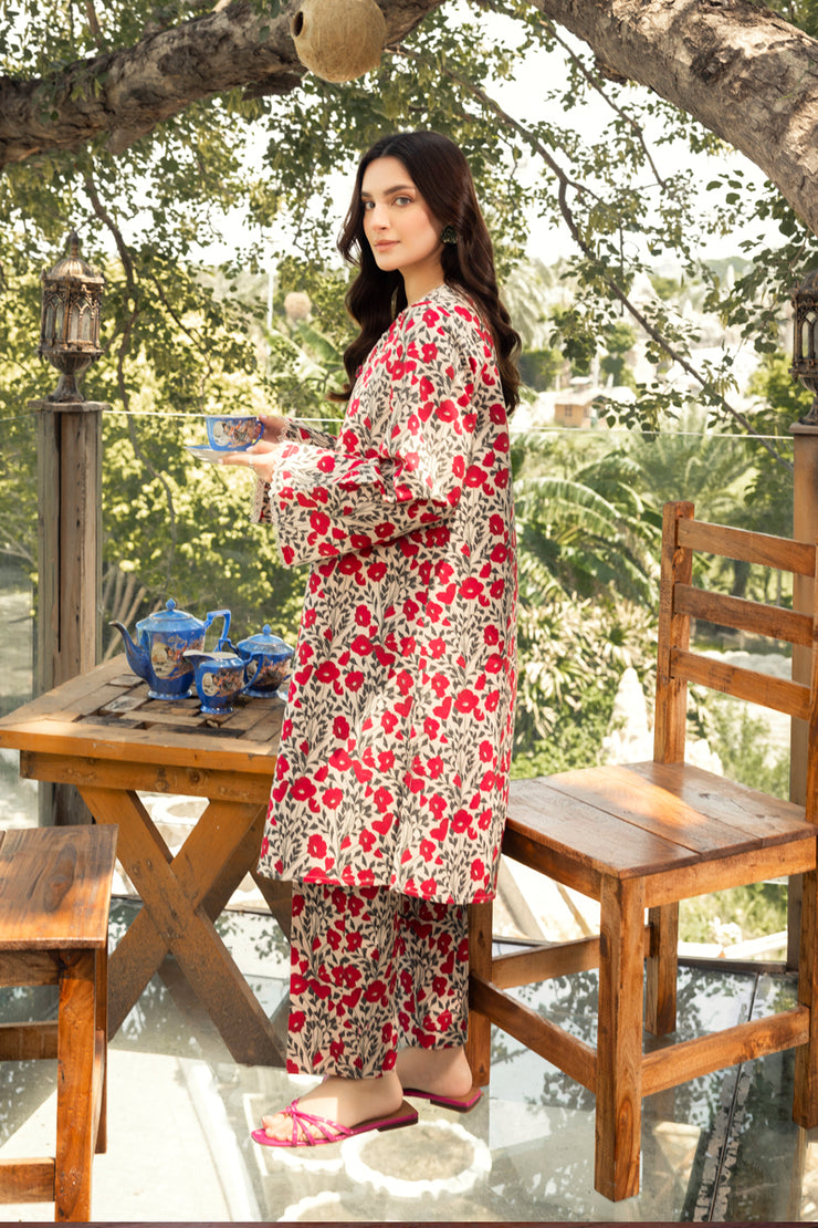 2 Piece - Printed Khaddar Suit - MSV1-04