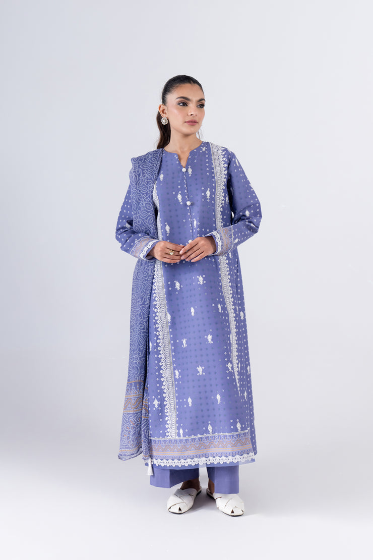 3 Piece - Printed & Embroidered Lawn Suit - MLD2-02