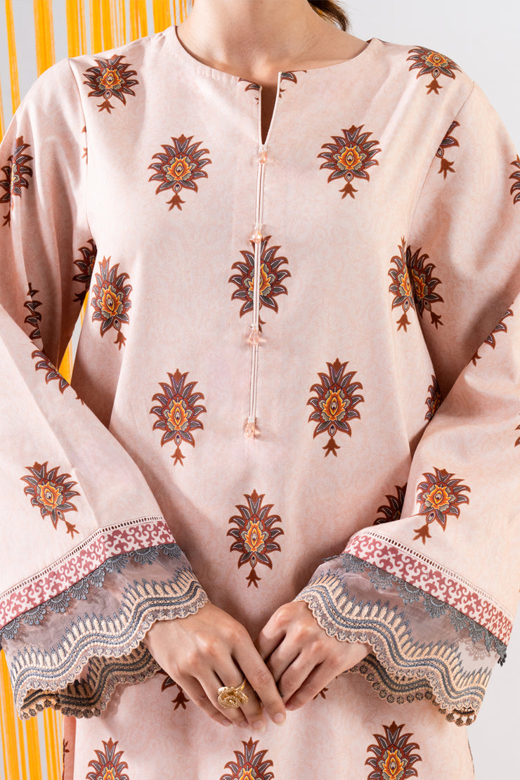 3 Piece - Printed & Embroidered Lawn Suit - MLD2-03